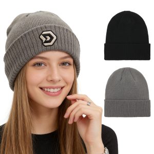 Custom Knit Beanie With Ribbed Cuff