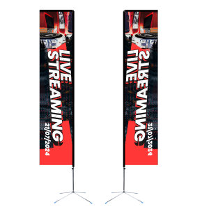 15′ Rectangle Flag Kit- 2 Sided With Premier X-Base