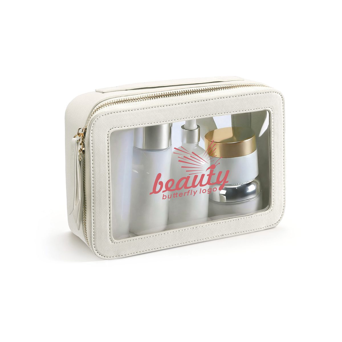 Portable PU Leather Makeup Bag