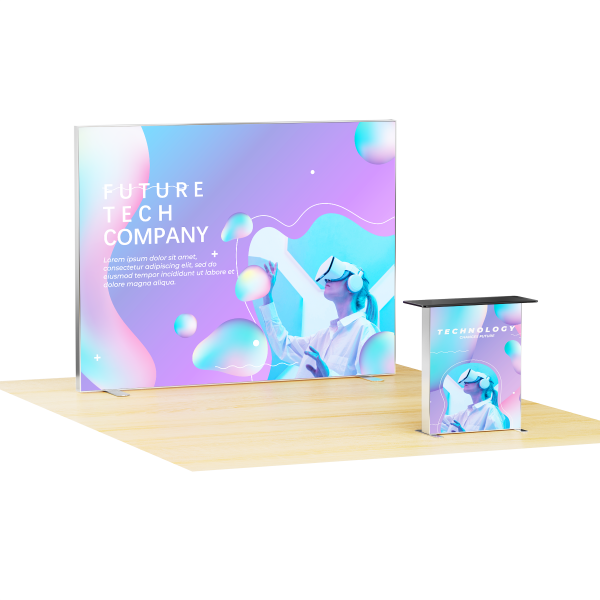 10Ft Backlit SEG (Silicone Edge Graphics) Trade Show Display Kit