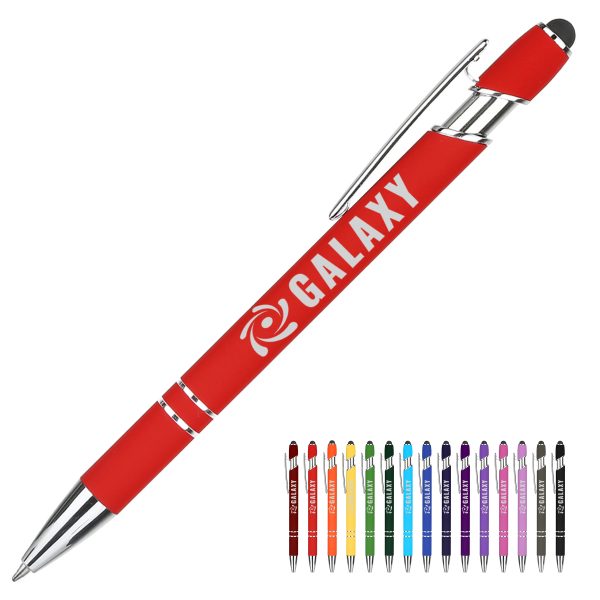 Ellipse Soft W/Stylus-Laser Engraved-Metal Pen (Ocean)