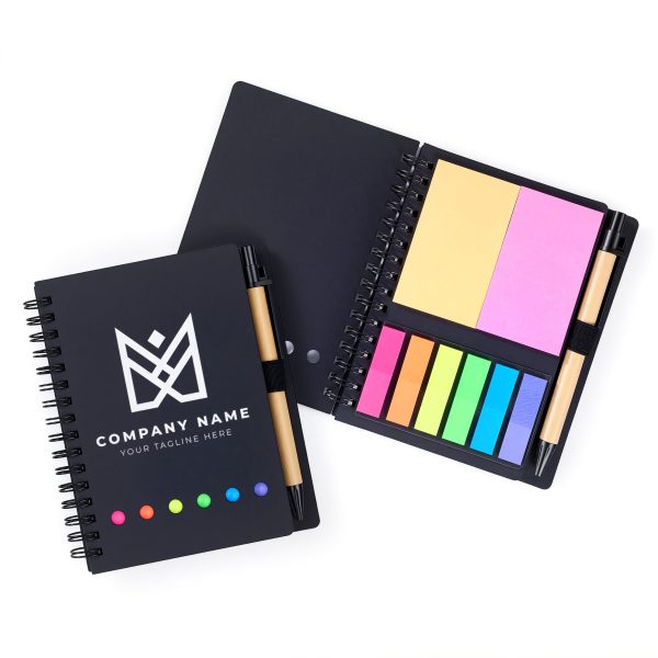 Mini Spiral Sticky Note Notebook With Pen
