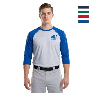 Men’s Classic 3/4 Baseball Tee With Heather Gray Body