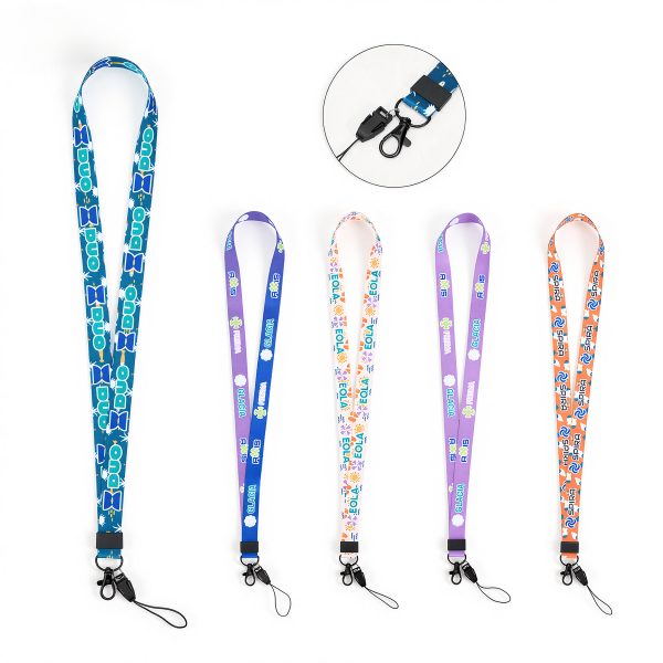3/4" Full Color Dye Sublimated Premium Phone Lanyard