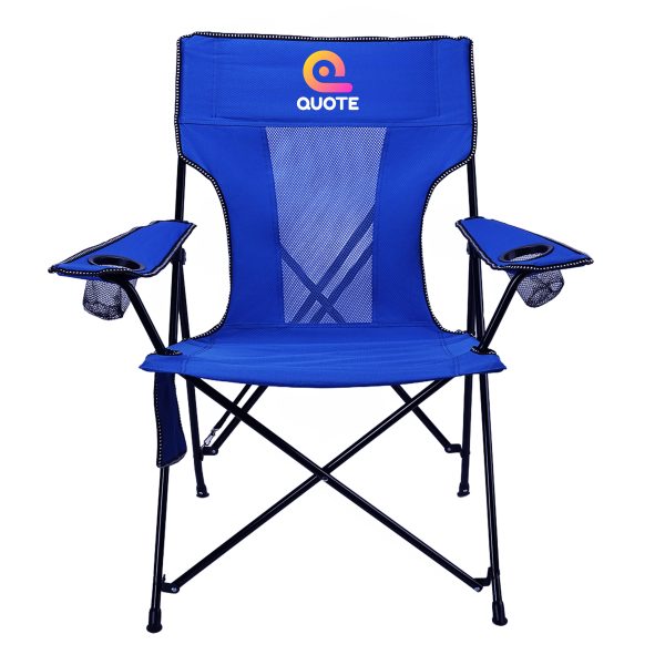 Heavy Duty Folding Camping Chair With Double Cup Holders