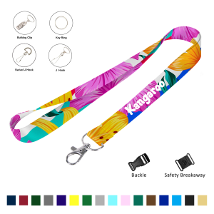 3/4″ Full Color Dye Sublimated Lanyard (Ocean)