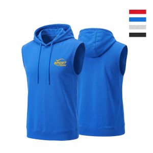 Sleeveless Cotton Performance Gym Hoodie