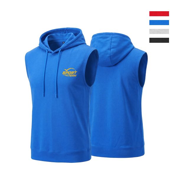 Sleeveless Cotton Performance Gym Hoodie