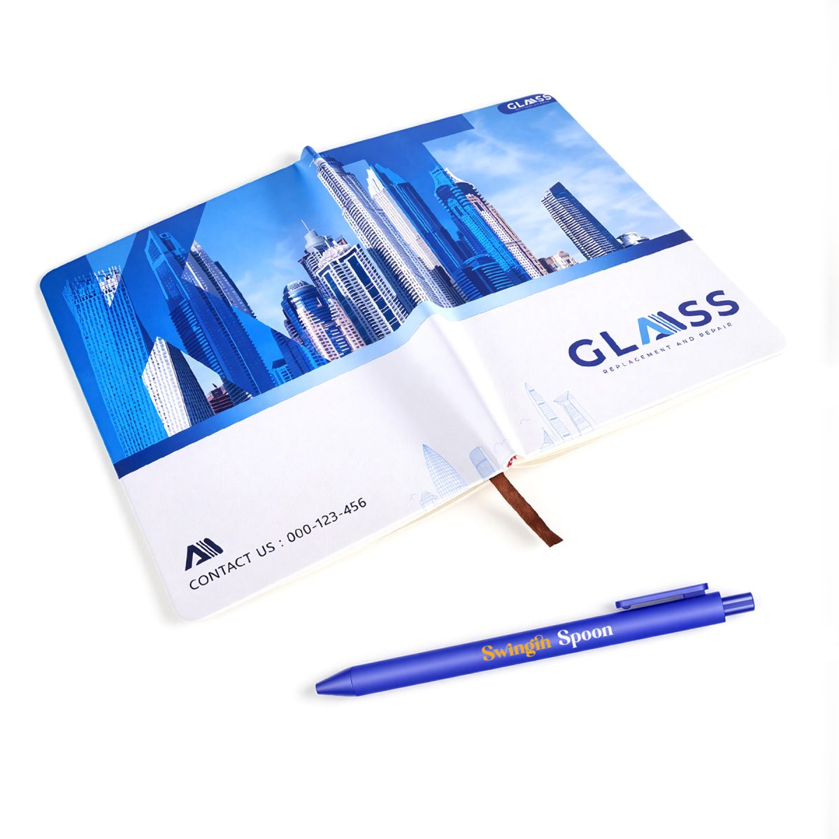 Full Color Custom Blank Journal Notebook & Pen Set