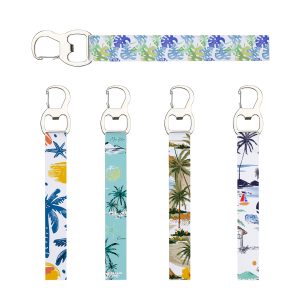 Bottle Opener Neoprene Wristband Keychain
