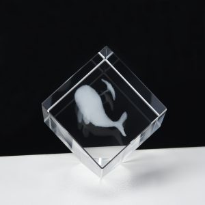 Stand Corner Cube 3D Optical Crystal Award