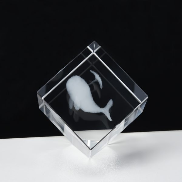 Stand Corner Cube 3D Optical Crystal Award
