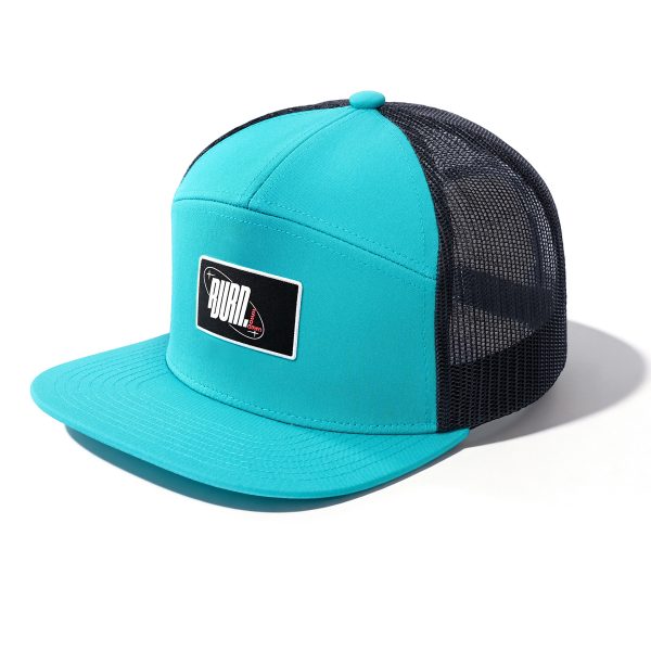 7-Panel Trucker Cap with Flat Brim