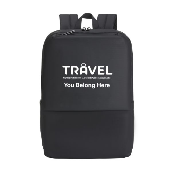 15.6" PU Leather Commute Laptop Backpack
