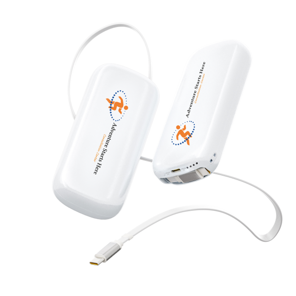 30W Power Bank (10,000mAh) With Retractable Charging Cable