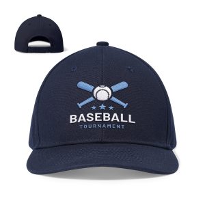 Structured 6-Panel Mid-Profile Cotton Canvas Baseball Cap With Snapback