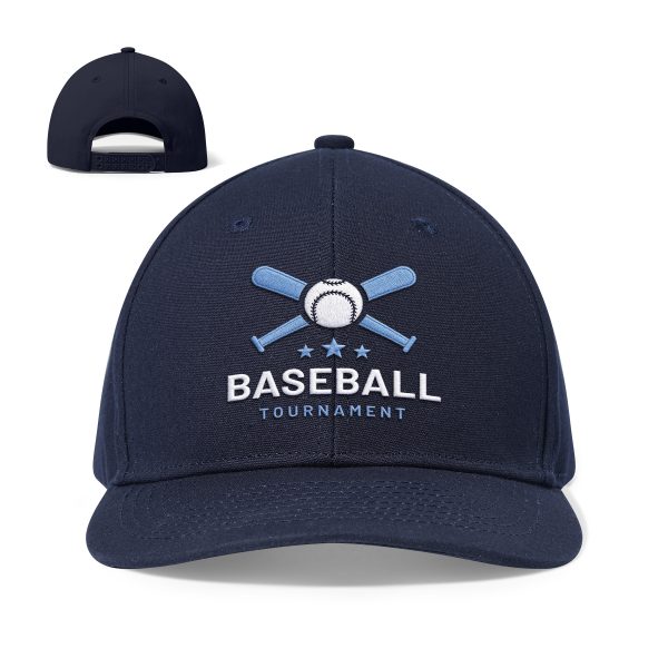 Structured 6-Panel Mid-Profile Cotton Canvas Baseball Cap With Snapback