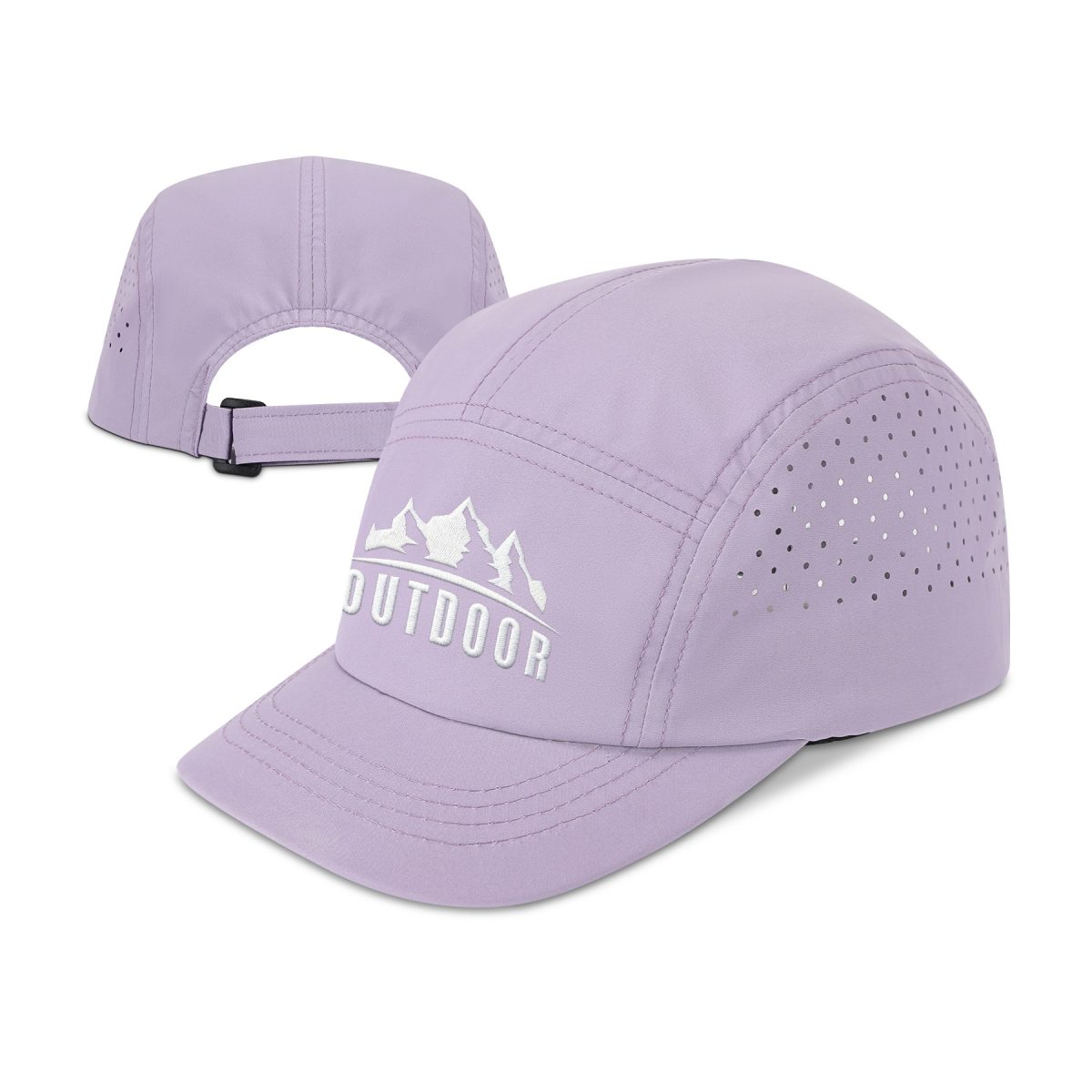 Low-Stretch Quick-Dry Running Cap With Side Semi-Perforation