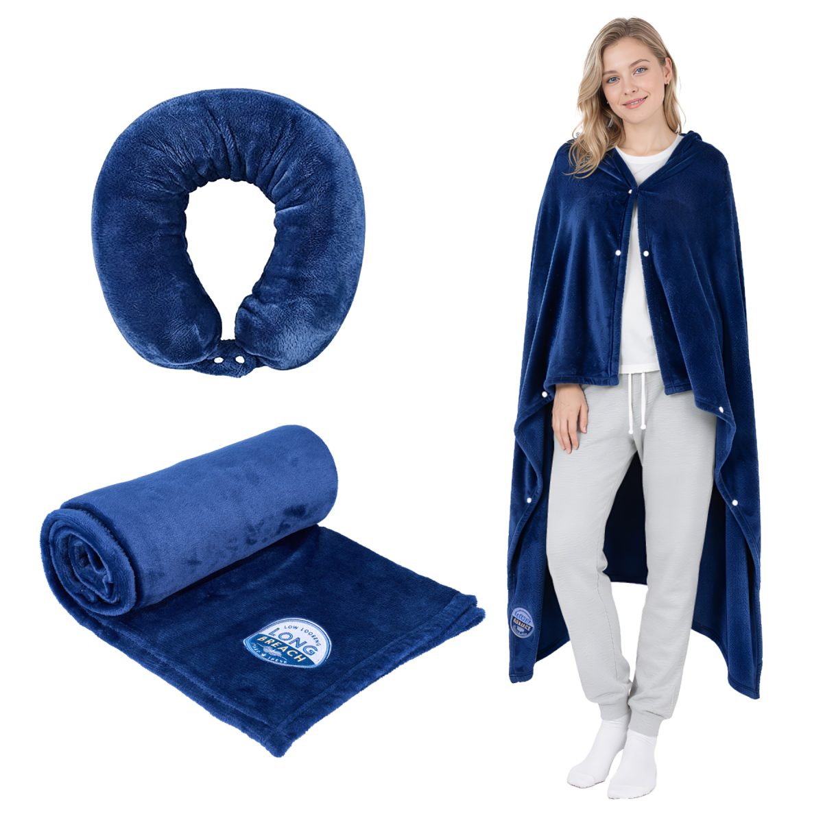 2-In-1 Travel Blanket And U-Shaped Pillow Set