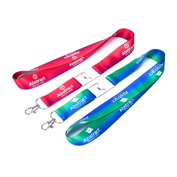 1" Full Color Dye Sublimated Lanyard W/Bottle Opener