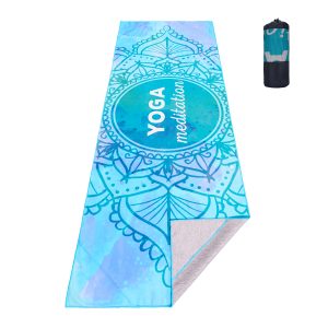 Microfiber Yoga Mat Towel With Corner Pockets-72″ X 24.8″