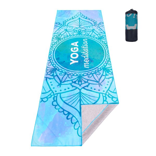 Microfiber Yoga Mat Towel With Corner Pockets-72" X 24.8"