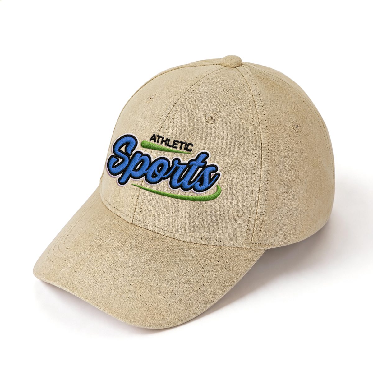 Structured Polyester Suede Baseball Cap
