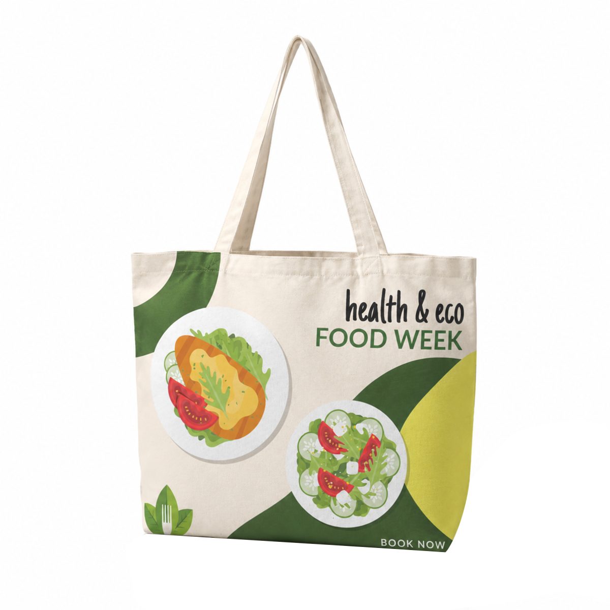 12 Oz Sublimated Poly Canvas Tote Bag(22" X 16" X 5")