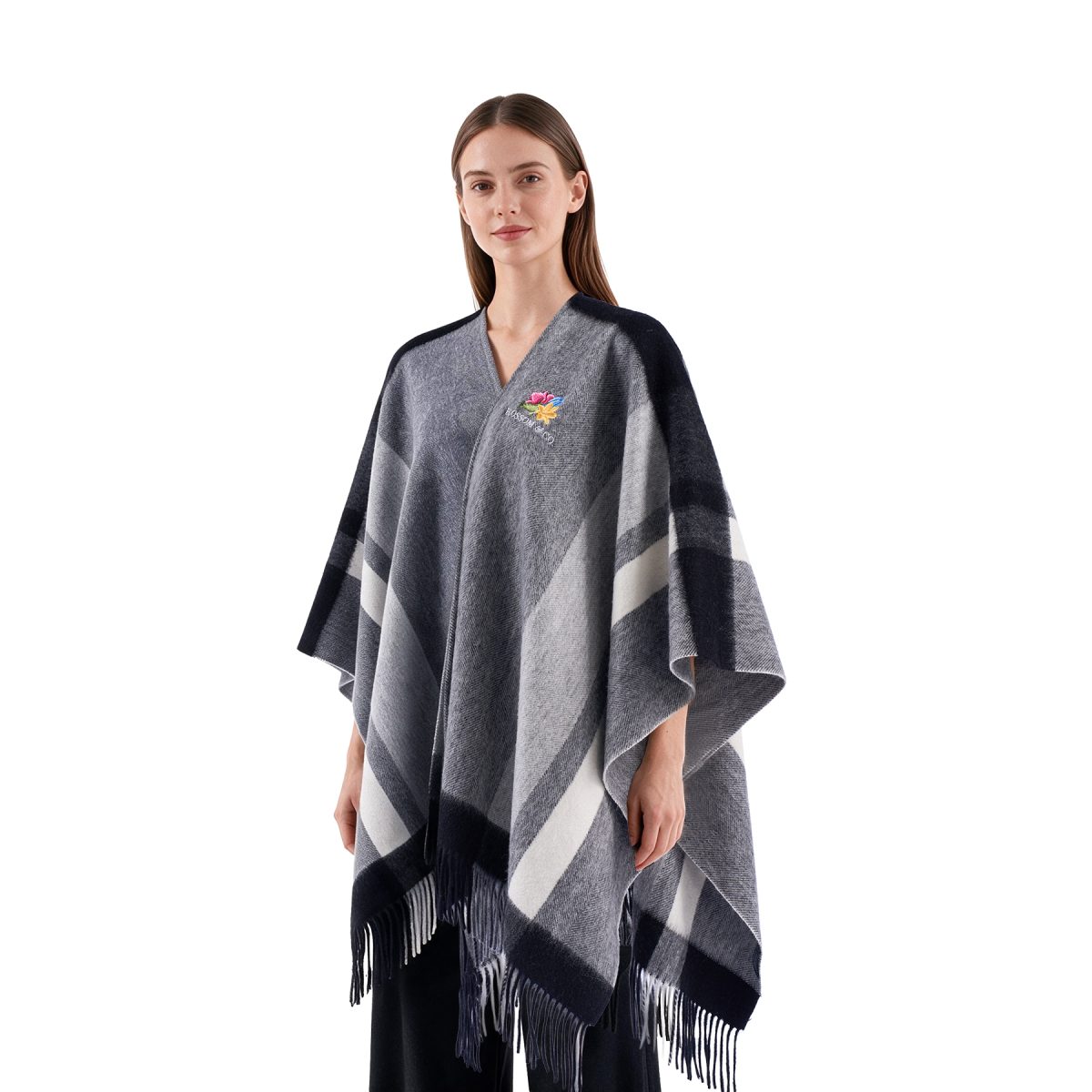 100% Wool Tassel Shawl Blanket