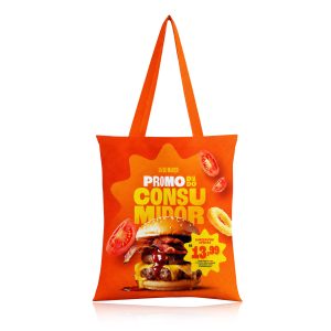 12 Oz. Heavyweight Poly Canvas Tote Bag With Reinforced Handles (14″ X 16″)