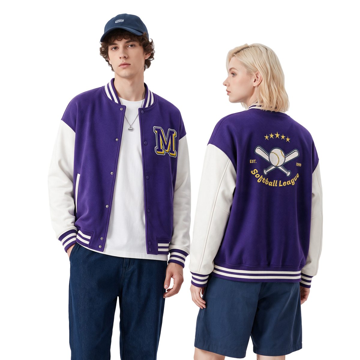 Personalized Unisex Sweatshirt Varsity Jacket
